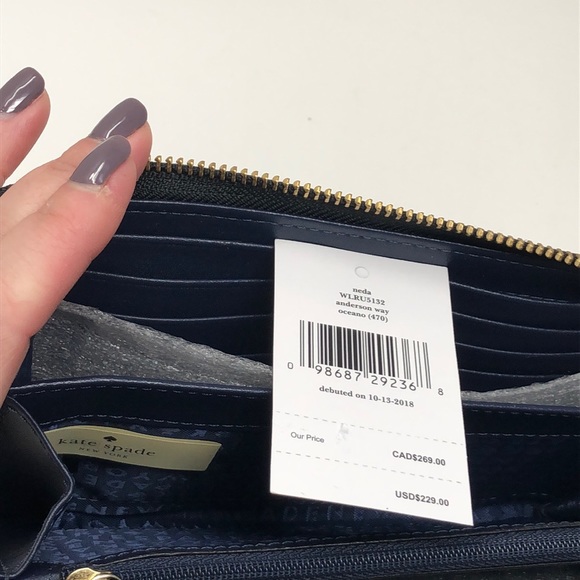 NWT Kate spade Neda Anderson way oceano wallet - Picture 7 of 8